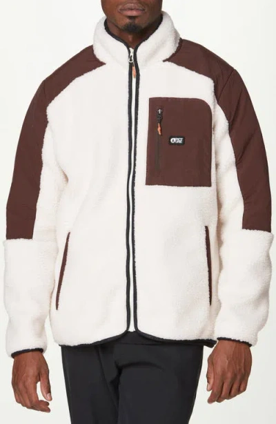 Picture Organic Clothing Quilchena Fleece Jacket In Tofu Chicory Coffee