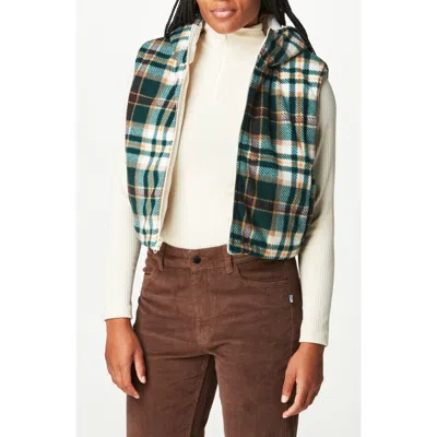 Picture Organic Clothing Souavis Reversible Hooded Crop Vest In Whitecap Gray