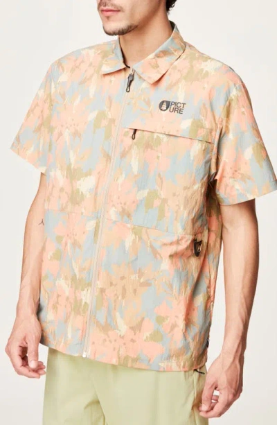 Picture Organic Clothing Sunnydia Water Repellent Zip Front Shirt In Eden Garden