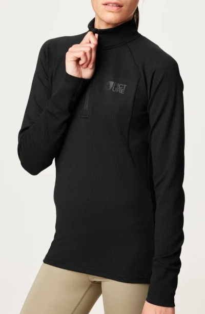 Picture Organic Clothing Windy Fleece Quarter Zip Sweatshirt In Black
