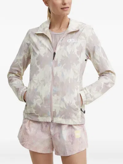 Picture Patterned Hooded Jacket In Multi
