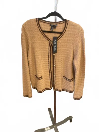 Piece Of Cloth Women's Cotton Cardigan Sweater In Camel In Brown