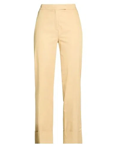 Pièce... Pièce. Woman Pants Camel Size 4 Viscose, Linen In Brown