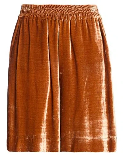 Pièce... Pièce. Woman Shorts & Bermuda Shorts Brown Size 8 Silk