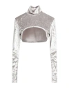 Pièce... Pièce. Woman Top Light Grey Size 8 Viscose, Polyester, Elastane In Gray