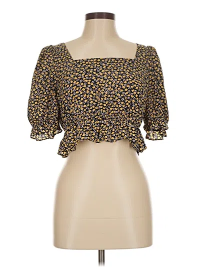 Pre-owned Pieces 3/4 Sleeve Blouse In Gold