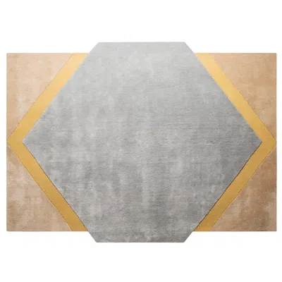Pre-owned Pieces Blue Moon Rug By , Colorful Modern Hand Tufted Rug Carpet Octagon Shape