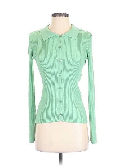Pre-owned Pieces Cardigan Sweater In Green