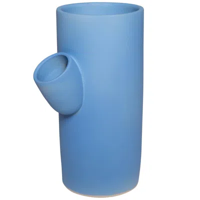 Pre-owned Pieces Hydrangea Ceramic Handmade Vase By , Modern Customizable Blue Pitcher