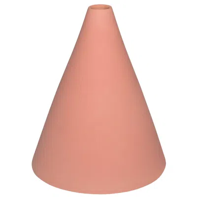 Pre-owned Pieces Modern Azalea Ceramic Handmade Customizable Cone Coral Colorful Vase In Red