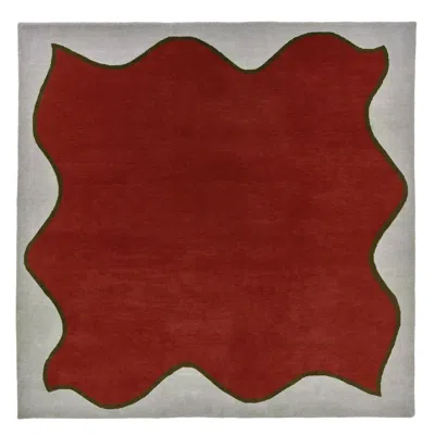Pre-owned Pieces Nebula Rug In Crimson, Hand-knotted Wool In Red
