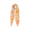 Pieces Orange Polyester Scarf In Orange