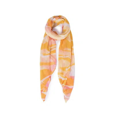 Pieces Orange Polyester Scarf