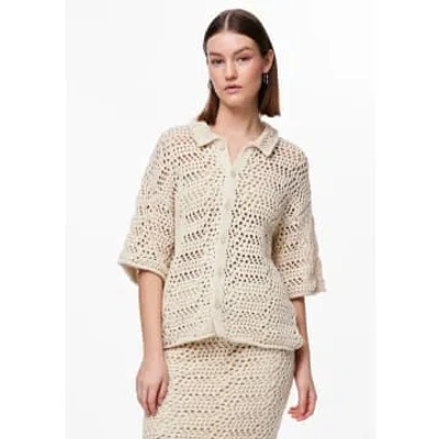 Pieces Pcaia Knit Shirt In Brown