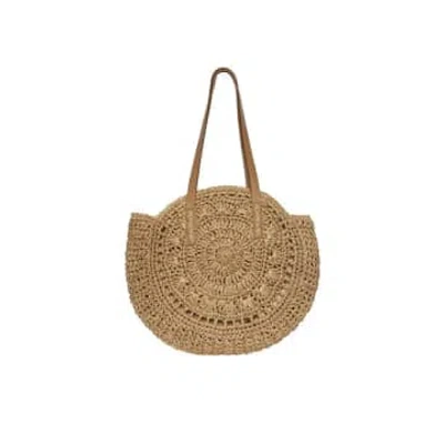 Pieces Pckira Straw Bag In Brown