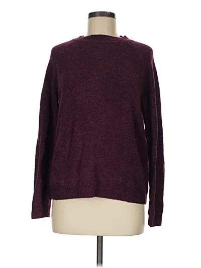 Pre-owned Pieces Pullover Sweater In Burgundy