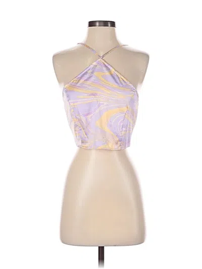 Pre-owned Pieces Sleeveless Top Purple Halter Neckline Tops