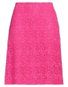 Pieces Uniques Woman Midi Skirt Fuchsia Size 6 Cotton In Pink