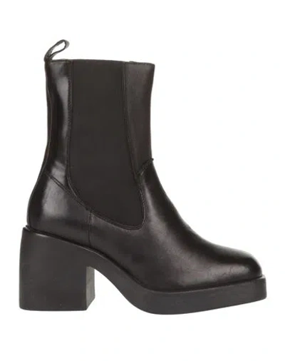 Pieces Woman Ankle Boots Black Size 11 Soft Leather