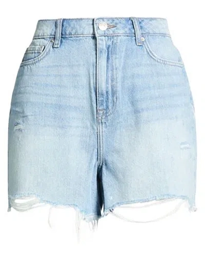 Pieces Woman Denim Shorts Blue Size L Cotton