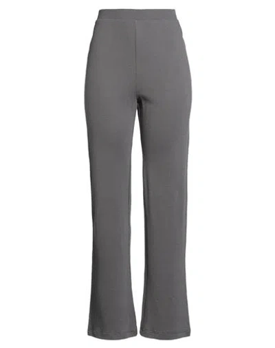 Pieces Woman Pants Grey Size L Cotton, Recycled Cotton, Polyester