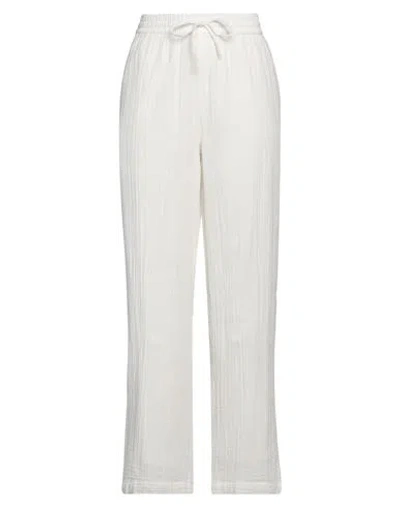 Pieces Woman Pants White Size L Cotton