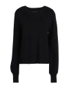 Pieces Woman Sweater Black Size L Liva Reviva By Birla Cellulose, Polyester, Nylon In Black