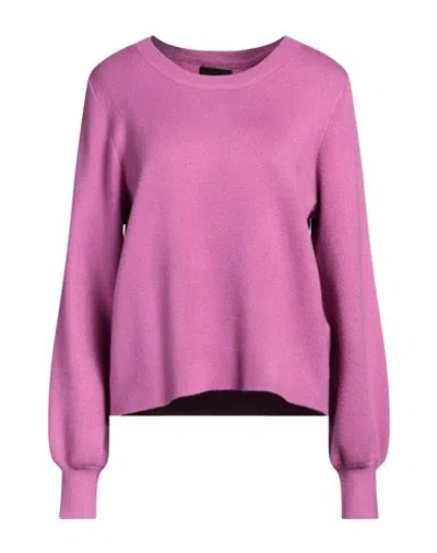 Pieces Woman Sweater Mauve Size L Liva Reviva By Birla Cellulose, Polyester, Nylon In Purple