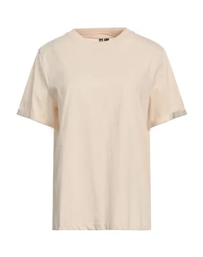 Pieces Woman T-shirt Beige Size L Cotton In Beige