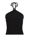 Pieces Woman Top Black Size L Viscose, Recycled Polyester, Elastane