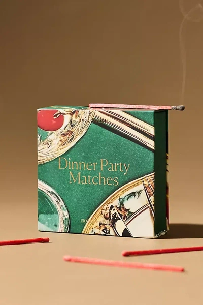 Piecework Dinner Party Matchbox In Green
