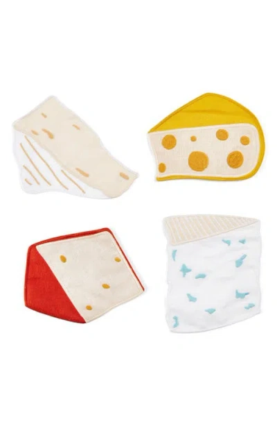 Piecework Puzzles Cheese Set Of 4 Linen Napkins In Multi
