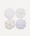 Piecework Snowflakes Cocktail Napkins Set Of 4 In Multi