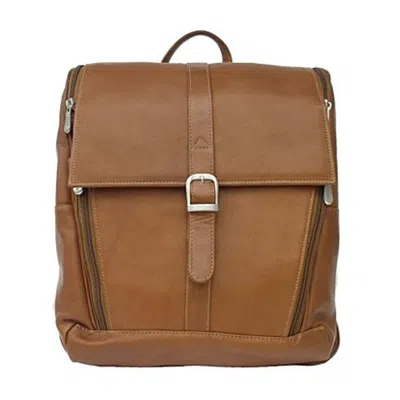 Piel Leather 2480 Slim Computer Backpack - Saddle
