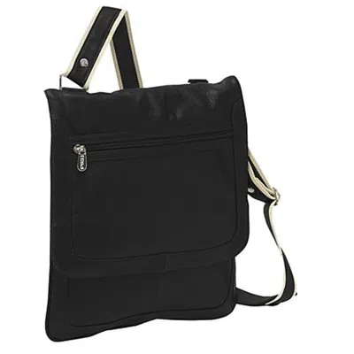 Piel Leather 2817-blk Small Vertical Messenger - Black