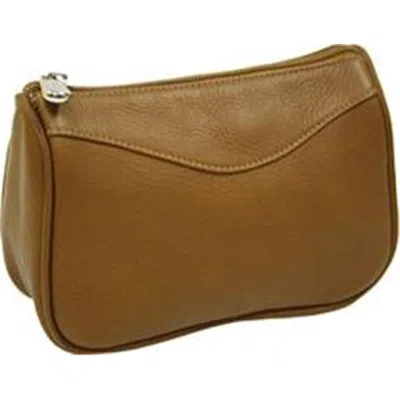 Piel Leather 2845 Carry-all Zip Pouch - Saddle In Brown