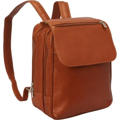 Piel Leather 2996 Flap - Over Tablet Backpack - Saddle