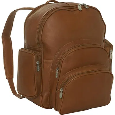 Piel Leather 7654 Expandable Backpack - Saddle