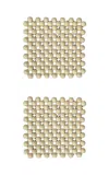 Pien Studios - Larco Square Coaster Set - Ivory In Neutral