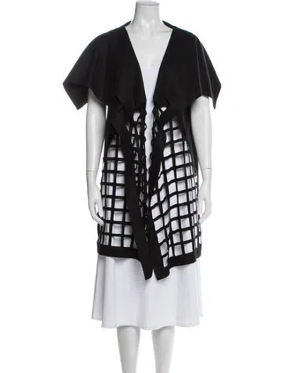 Pre-owned Pier Antonio Gaspari Pierantoniogaspari Virgin Wool Cape In Black