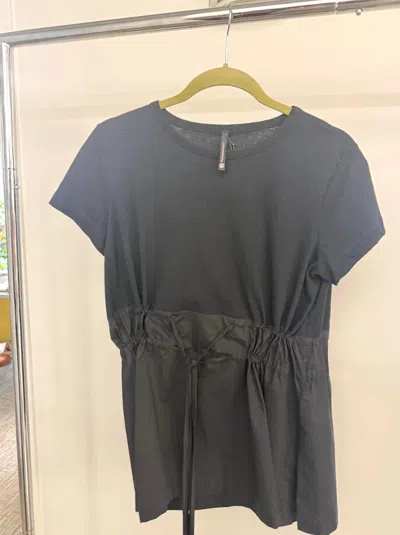 Pier Antonio Gaspari Women's Drawstring T-shirt In Black In Gray