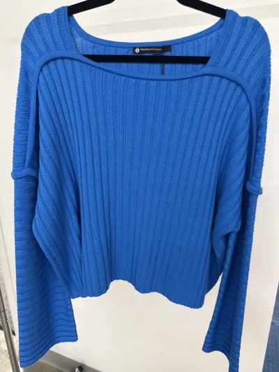 Pier Antonio Gaspari Women's Ribbed Sweater In Blue