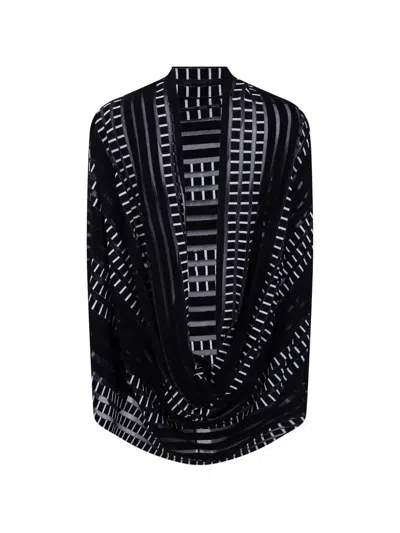 Pierantonio Gaspari Asymetrical Jacquard Pull In Black