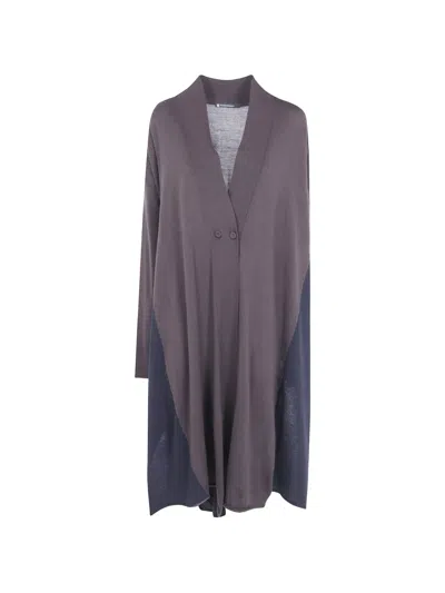 Pierantonio Gaspari Colour-block Button-fastening Cardigan In Blue