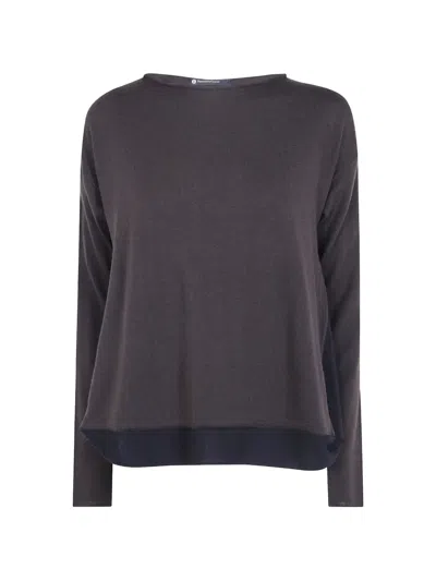 Pierantonio Gaspari Colour-block Wool T-shirt In Purple