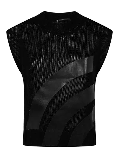 Pierantonio Gaspari Eco-leather Top In Black