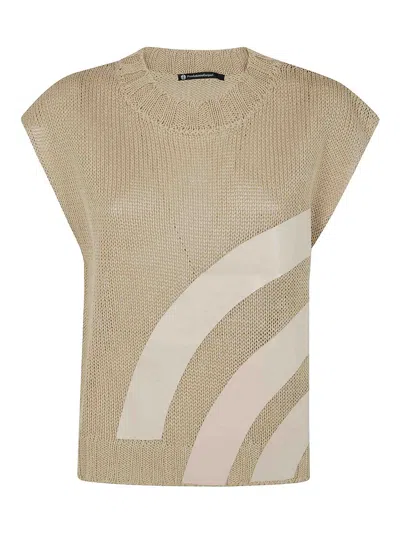Pierantonio Gaspari Eco-leather Top In Nude & Neutrals