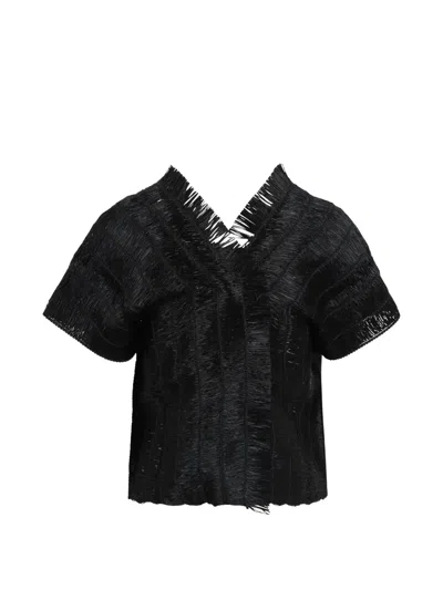 Pierantonio Gaspari Fringed Jacket In Black