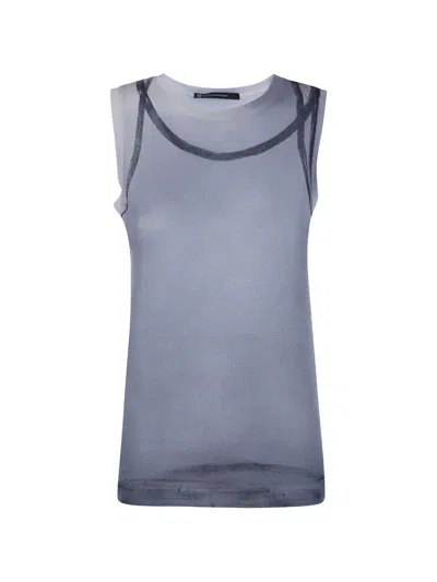 Pierantonio Gaspari Garza Print Tank Top In Blue