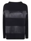 Pierantonio Gaspari Metallic-effect Striped Wool Sweater In Black